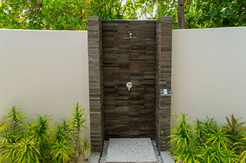 Textured Stone Shower Wall